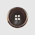 Elegant brown resin four-hole button with natural tortoiseshell pattern for high-end clothing - 24L=15.0MM / Coffee