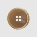 High-end brown resin four-hole button with marble texture for clothing - Khaki