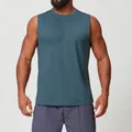 Canotta fitness da uomo senza maniche a rapida asciugatura in verde petrolio per lo sport - Verde Scuro