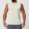 Canotta sportiva traspirante da uomo senza maniche in beige per corsa e palestra e yoga - Beige