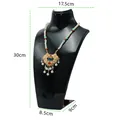 Professional black resin mannequin bust stand for necklace display, 30cm height dimension - New Heightened 30cm Version / Black