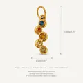 Elegante ciondolo delicato in acciaio inossidabile placcato oro PVD con zirconi - Ciondolo Serpente Oro