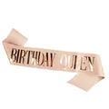 Elegante roségoldene Glitzer-Schärpe Birthday Queen für Geburtstagsfeiern von Frauen - Roségold QUEEN