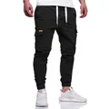 Premium men's black quick-dry cargo jogger pants with functional side pockets and drawstring - S / Bottoms / Black