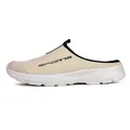Breathable beige casual slip-on clogs with lightweight soft sole for men and women - Apricot