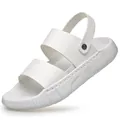 Bequeme weiße Herren-Sandalen mit weicher Schaumstoffsohle für den Sommerurlaub. - 38 / Weiß