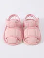 Pink baby summer walking sandals with soft non-slip sole for infants - Size 12 Inner Length 11CM / Checkered Pink (NJD009)