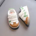 Breathable white and green mesh walking shoes for toddlers with adjustable straps - Inner Length 12.5cm / Size 16 / Green