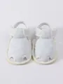 Lichtblauw gestreepte ademende babysandalen met antislip zachte zool voor baby's. - Gestreept Blauw (NJD009)