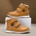 Bottes d'hiver pour enfants en marron avec doublure en peluche et semelle antidérapante - 23 / Camel Doublure Épaisse