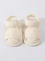 Crèmekleurige babysandalen met borduursel en antislip zachte zolen, ideaal voor de zomer. - Bloemen Kant Beige (NJD009)