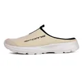 Casual breathable summer mule in cream beige featuring a soft white sole for daily wear - Apricot