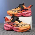 Zapatillas deportivas de malla transpirable para niños en degradado naranja y rosa - Naranja
