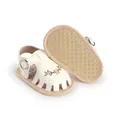 Detailed view of baby girl white embroidered summer sandals with non-slip soft sole - Insole Length 11cm / White