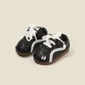 Classic black toddler sneakers with soft anti-slip soles ideal for baby walking shoes - Size 20 (14.0cm) / Classic Dad Shoe Style (3205) / Black