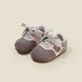 Toddler walking sneakers featuring pink and brown mesh panels and non-slip rubber soles - Size 20 (14.0cm) / German Trainer Sport Style (3206) / Purple