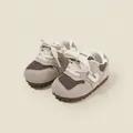 Comfortable beige and brown toddler sneakers with mesh and suede panels for autumn - Size 20 (14.0cm) / German Trainer Sport Style (3206) / Khaki