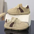 Retro women's German Army Trainer sneakers in beige and brown with suede finish - 28 / Beige