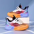 Chaussures de course respirantes pour garçons avec dégradé orange et violet vif. - 29 / Orange