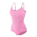 Seamless pink shapewear bodysuit for women with adjustable straps and tummy control - S / Tops / Pink