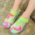 Vibrant multi-color mesh children's wading shoes with velcro strap and soft sole. - 25 / Camo Red