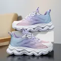 Baskets mode pour enfants avec maille respirante et dégradé violet pour l'été chaud - Purple Moon