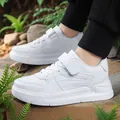Baskets blanches pour enfants de qualité pour l'école et les tenues décontractées - Tout Blanc