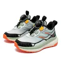 Comfortable children's sports shoes with rotary buckle in light green and orange - 27 / Light Green
