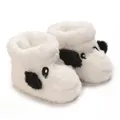 Detalle de patucos de peluche blanco para bebé con diseño de oveja - Blanco