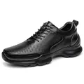 Scarpe da passeggio traspiranti da uomo nere con suola antiscivolo durevole - 36 / Nero Perforato
