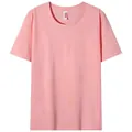 Detalle de una camiseta clásica de hombre en color rosa con manga corta y cuello redondo - 3XL / Tops / Rosa carne