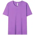 T-shirt classica da uomo a maniche corte color viola in tessuto traspirante e confortevole - Taglia S / Top / Viola