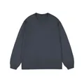 Vista dettagliata della t-shirt a maniche lunghe da uomo grigio scuro a girocollo - Taglia S / Top / Grigio scuro