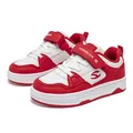 Zapatillas de skate a la moda para niños en rojo y blanco con cierre de velcro y logo - 27 / Blanco Rojo