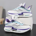 Chaussures de course respirantes pour jeunes avec boucle rotative en blanc et violet - 31 / Blanc Standard