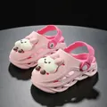 Cute pink cartoon children's garden clogs with anti-slip waterproof soles for kids - 28 / Pink