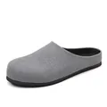 Zuecos retro de ante gris con suela antideslizante estilo Birkenstock variante SKU - 39 / Gris