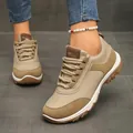 Stilvolle khakifarbene Damen-Retro-Sneaker im German-Trainer-Stil für Freizeit und Reise - 38 / Khaki-1
