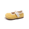 Gelbe Kleinkinder Mary Jane Sneaker mit weicher Sohle und Klettverschluss für Mädchen - Gelb