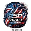 Patriotic Independence Day heat transfer decal featuring US flag jets and 250 Years - 250 Years Fighter Jets Independence Day Design (DF0696)