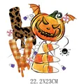 Αυτοκόλλητο Halloween κολοκύθα LOVE για μπλουζάκια 22,2x23cm - Στυλ Halloween LOVE (DH1655) / Συσκευασία 22.2x23cm