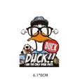 Sticker transfert thermique de canard de dessin animé pour vêtements DIY 6,1x8cm - Style Canard de Dessin Animé (AT080)
