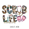 Scrub Life colorful nurse theme heat transfer patch for DIY clothing 24x17.9cm - 24X17.9CM