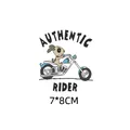Autocollant de transfert thermique chien à moto pour vêtements d'enfants, 7x8cm - 7x8cm