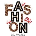 Leopard print fashion letter heat transfer sticker for clothing and bags 20.8x23cm - Paris Fashion Polka Dot Leopard (DH0800)