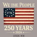 Vintage We The People flag heat transfer sticker for Independence Day 250th Anniversary - Betsy Ross Flag Style (DS1272) / 22x20.9cm