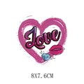 Valentine's Day heart-shaped Love heat transfer decal sticker for clothing, 8x7.6cm - Romantic Heart Elements Style (AT1418) / 8x7.6cm