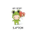 Patch thermocollant bébé grenouille dessin animé pour décoration de vêtements 5.4x7cm - 5.4x7cm