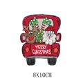Transfert thermique de camion de Noël avec Père Noël et renne, taille 8x10cm - Camion du Père Noël (AT1409)