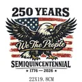 Independence Day 250th anniversary eagle heat transfer decal for T-shirts 22x19.8cm - Retro Eagle Stars Stripes Style (DS1274)